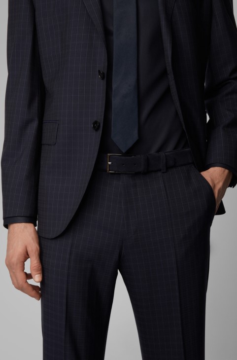 Boss Suede ζώνη Calindo 50375225 Navy
