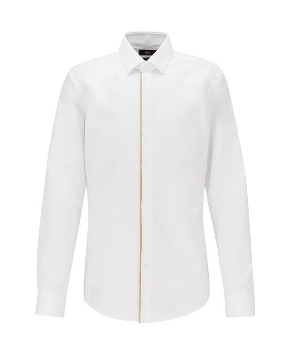 πουκάμισο Boss L/s Javis 50422195 λευκό