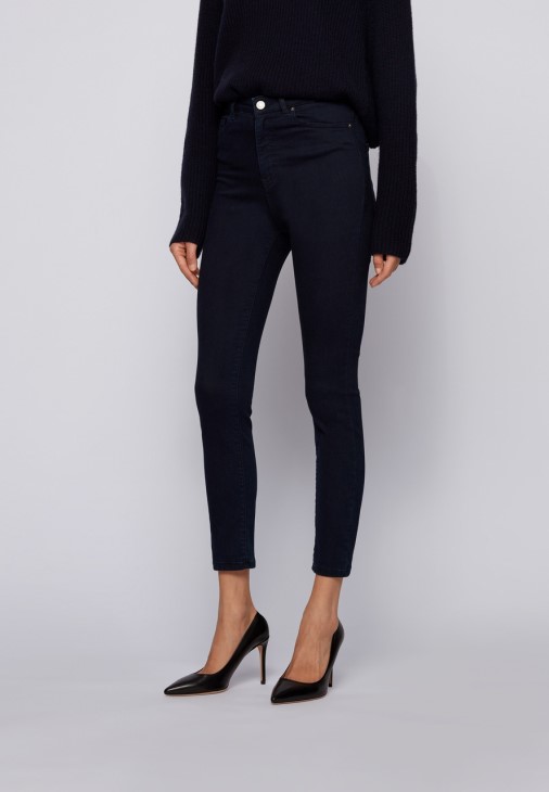 Boss Jeans Super Skinny Crop 50441158 σκούρο μπλε
