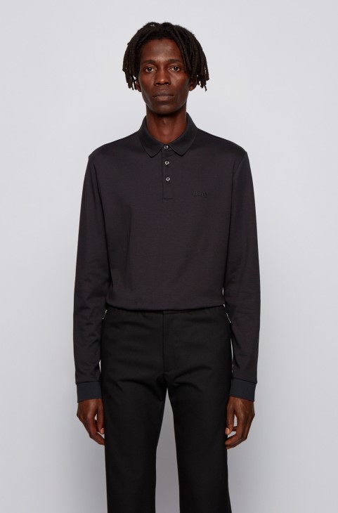 Boss L/s Polo Pado 50391826 μαύρο
