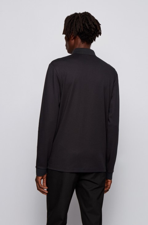 Boss L/s Polo Pado 50391826 μαύρο
