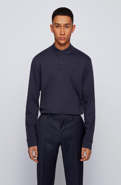 Boss L/s Polo Pado 50391826 μαύρο
