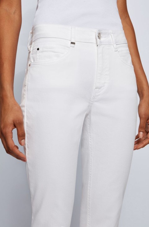 Boss Jeans Slim Crop 3.0 50450547 λευκό
