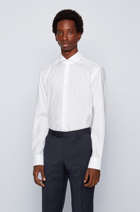 πουκάμισο Boss Bus Jason 50439143 λευκό
