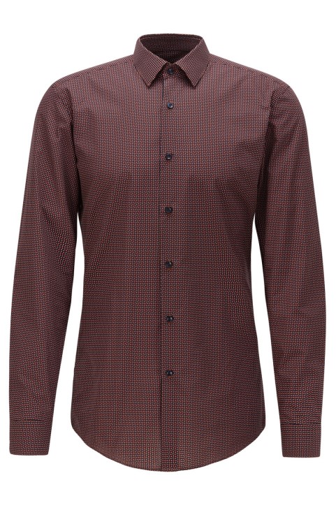 πουκάμισο Boss Bus Isko 50439738 ανοιχτό πορτοκαλί