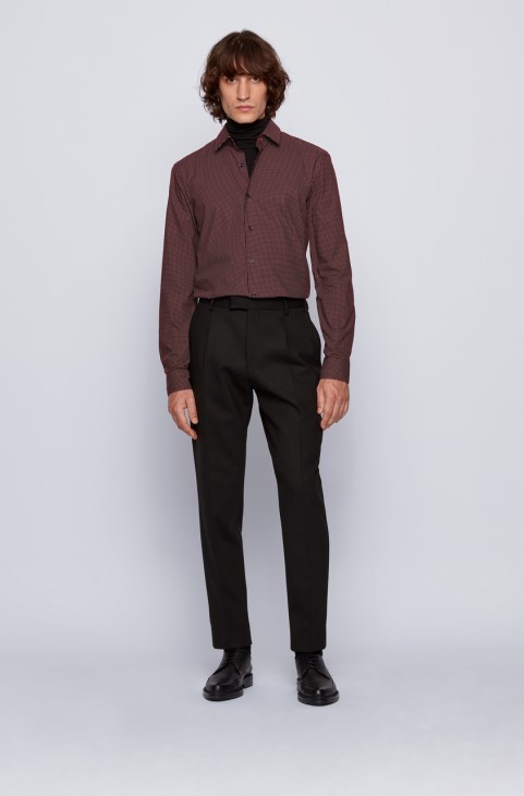 πουκάμισο Boss Bus Isko 50439738 ανοιχτό πορτοκαλί
