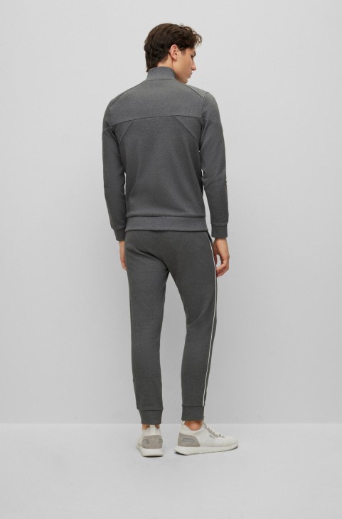 αθλητική φόρμα με λογότυπο με κανονική εφαρμογή σε βαμβακερό γκρι Hugo Boss διπλής όψης
