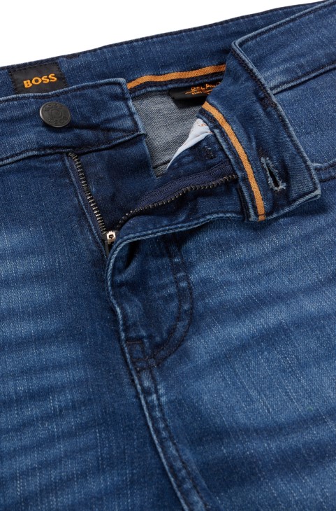 Slim-fit τζιν σε μπλε-μαύρο Comfort-stretch Denim Hugo Boss Blue

