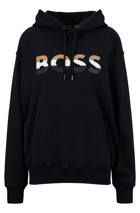 Hugo Boss μαύρο Unisex φούτερ χαλαρής εφαρμογής από οργανικό βαμβάκι

