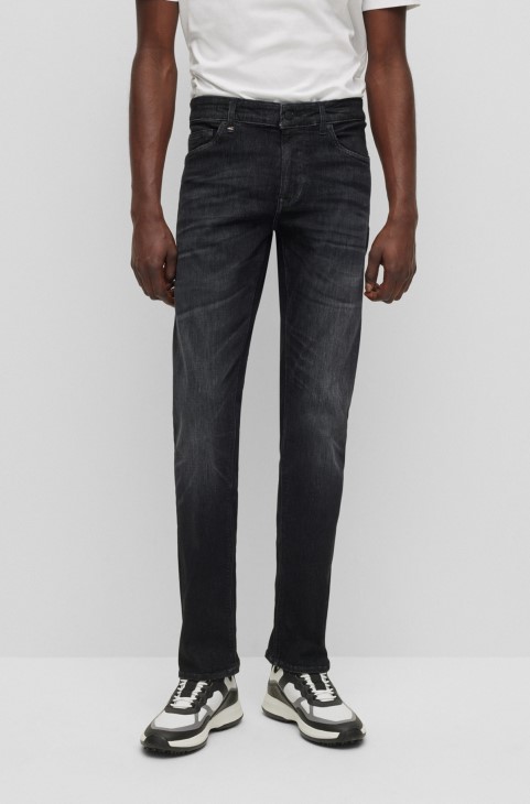 κανονικό τζιν σε μαύρο Super-stretch τζιν Hugo Boss σκούρο γκρι
