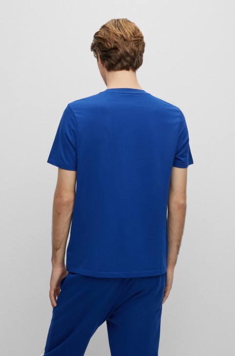 Μπλουζάκι από βαμβακερό ζέρσεϊ με λογότυπο Artwork Hugo Boss Blue

