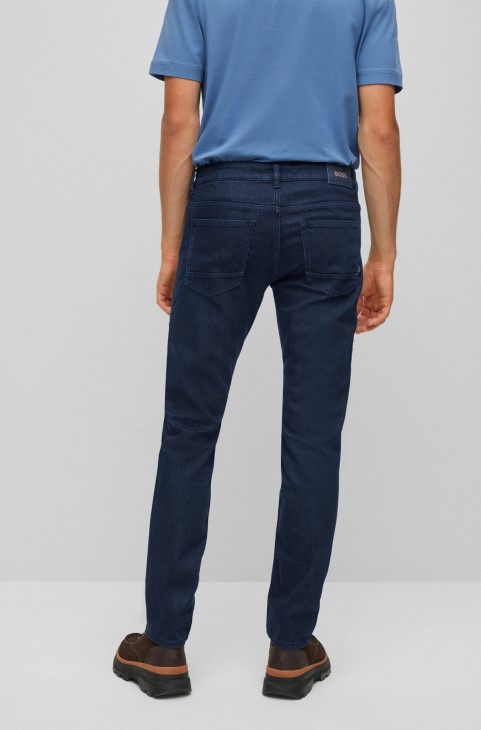 τζιν Slim-fit Hugo Boss σε μπλε Comfort-stretch τζιν σκούρο μπλε
