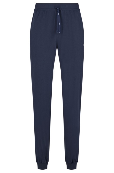 Παντελόνι φόρμας από βαμβακερό ελαστικό με κεντημένο λογότυπο σκούρο μπλε Hugo Boss
