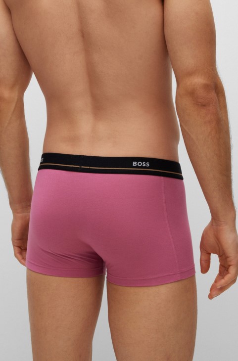 πεντάδεμα από ελαστικά βαμβακερά μπαούλα με λογότυπο στη μέση με μοτίβο Hugo Boss
