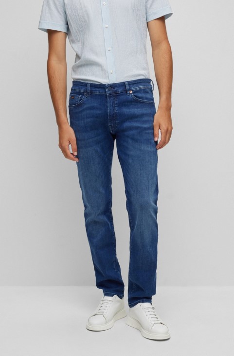 κανονική εφαρμογή τζιν σε μπλε Super-stretch τζιν Hugo Boss Blue