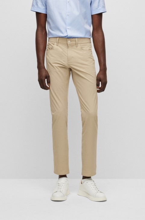 ανοιχτό μπεζ Slim-fit τζιν σε αδιάβροχο Stretch τζιν Hugo Boss