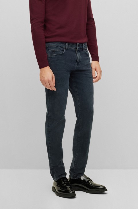 Slim-fit τζιν σε Super-soft Navy ιταλικό τζιν σκούρο μπλε Hugo Boss