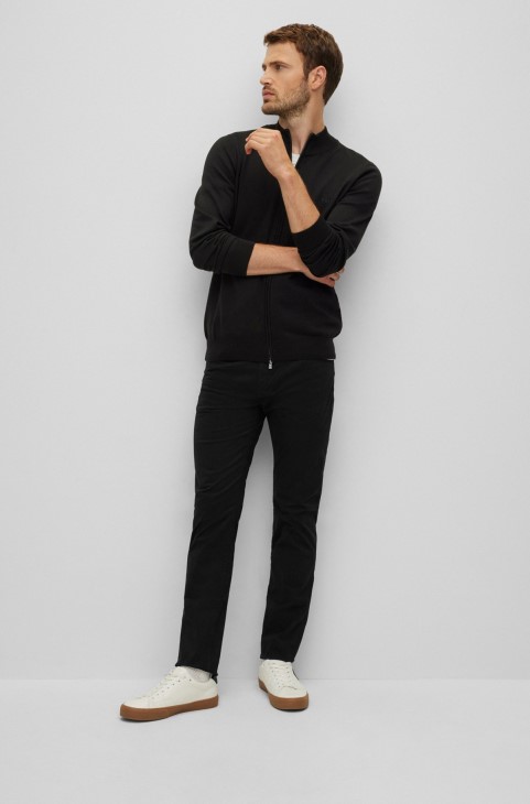 Μαύρο τζιν Slim-fit Hugo Boss σε βουρτσισμένο ελαστικό τζιν
