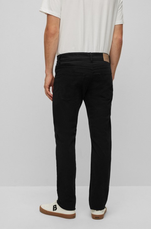 Μαύρο τζιν Slim-fit Hugo Boss σε βουρτσισμένο ελαστικό τζιν
