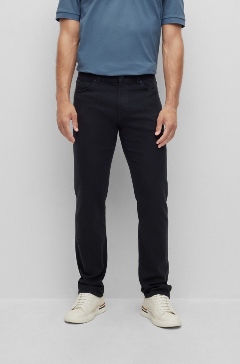 τζιν κανονικής εφαρμογής Hugo Boss σε σκούρο μπλε τζιν με μικροδομή