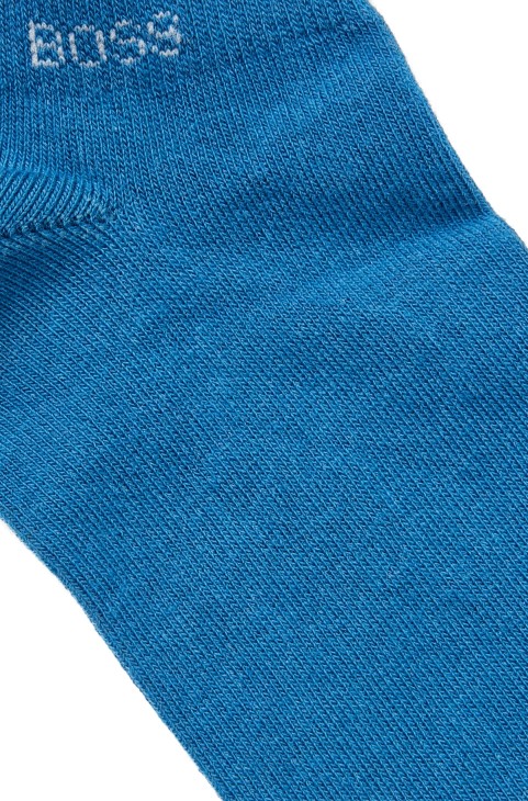 Hugo Boss δύο πακέτα κάλτσες στον αστράγαλο σε βαμβακερό μείγμα γαλάζιο
