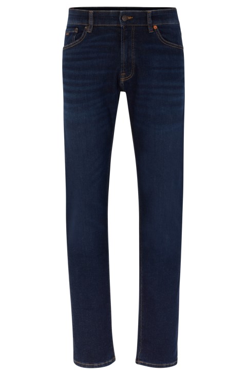σκούρο μπλε τζιν με κανονική εφαρμογή σε μπλε Super-stretch τζιν Hugo Boss

