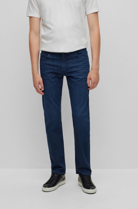 τζιν κανονικής εφαρμογής Hugo Boss σε σούπερ απαλό μπλε ιταλικό τζιν σκούρο μπλε