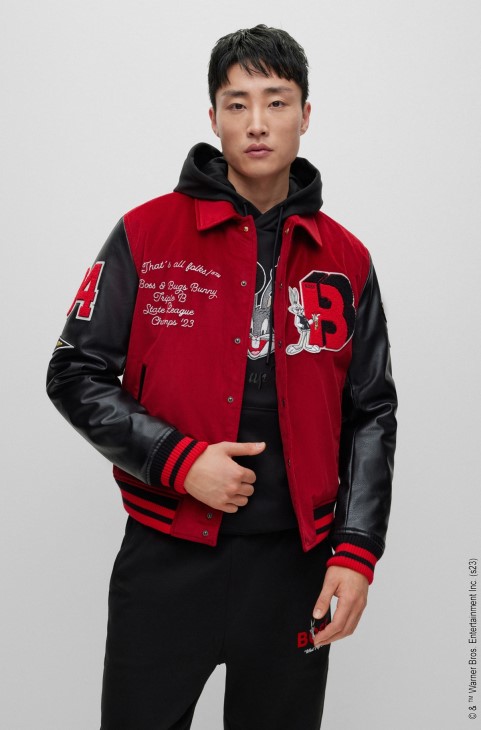 Looney Tunes X Boss τζάκετ πανεπιστημίου με χαλαρή εφαρμογή