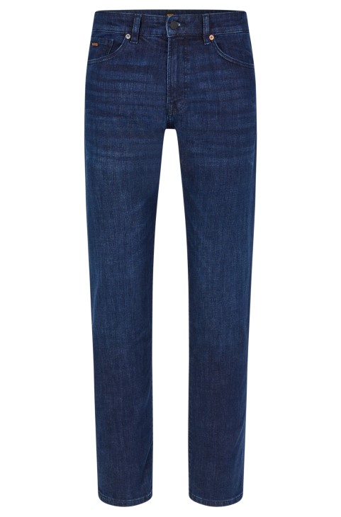 Σκούρο μπλε τζιν Hugo Boss με κανονική εφαρμογή σε μπλε Super-stretch τζιν
