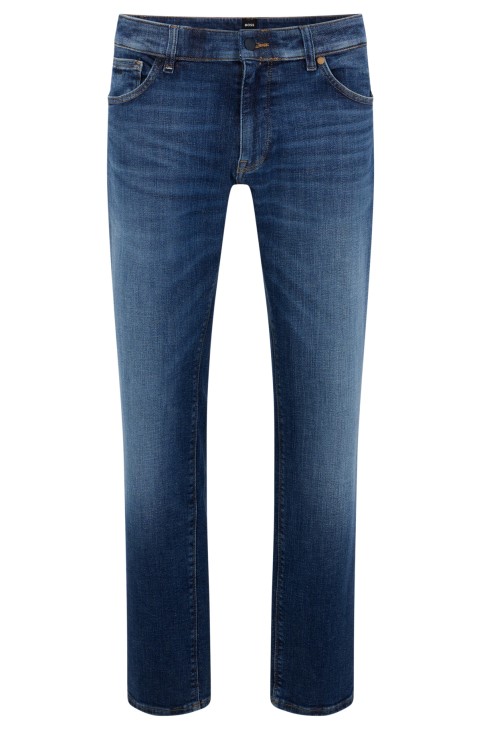 τζιν Hugo Boss με κανονική εφαρμογή σε μπλε τζιν υπέρτατης κίνησης
