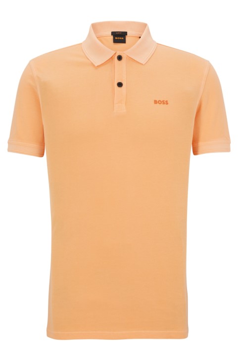ανοιχτό πορτοκαλί Slim-fit μπλουζάκι πόλο σε βαμβακερό Piqué Hugo Boss