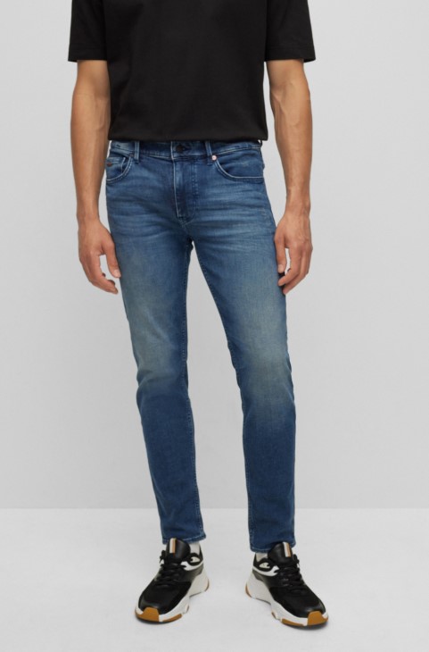 τζιν Slim-fit Hugo Boss σε μπλε Comfort-stretch τζιν