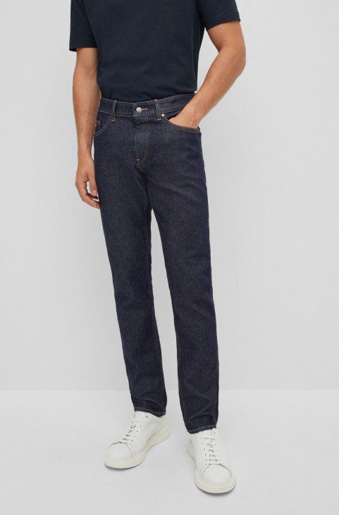 Σκούρο μπλε τζιν Slim-fit σε σκούρο-μπλε Comfort-stretch Denim Hugo Boss