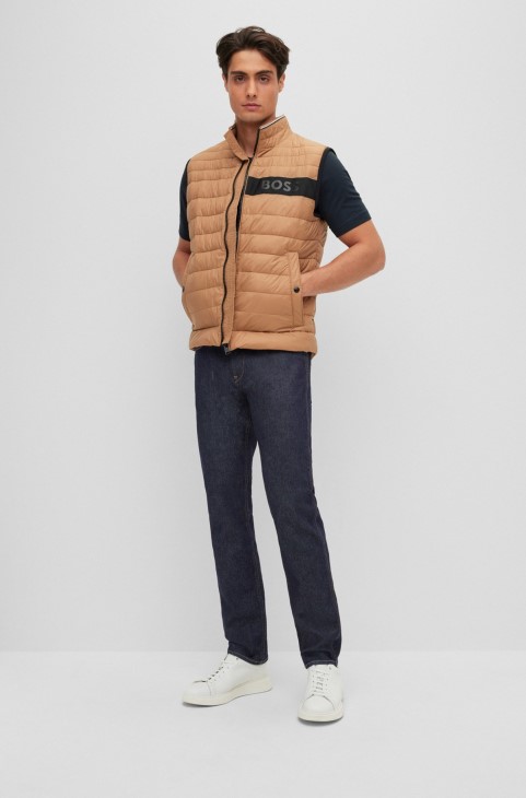 Σκούρο μπλε τζιν Slim-fit σε σκούρο-μπλε Comfort-stretch Denim Hugo Boss
