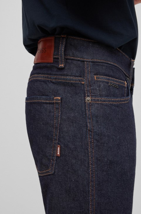 Σκούρο μπλε τζιν Slim-fit σε σκούρο-μπλε Comfort-stretch Denim Hugo Boss
