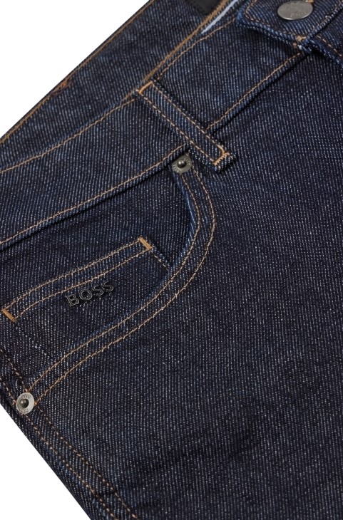 Σκούρο μπλε τζιν Slim-fit σε σκούρο-μπλε Comfort-stretch Denim Hugo Boss
