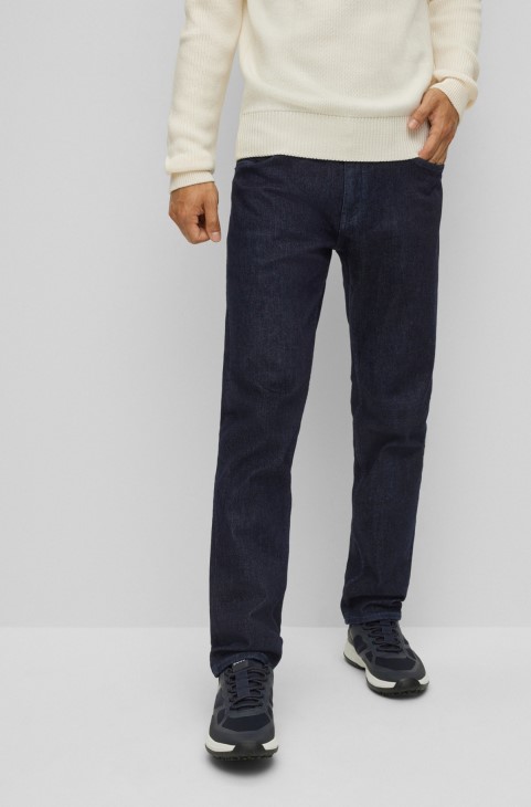 τζιν με κωνική εφαρμογή σε σκούρο-μπλε Performance-stretch τζιν σκούρο μπλε Hugo Boss