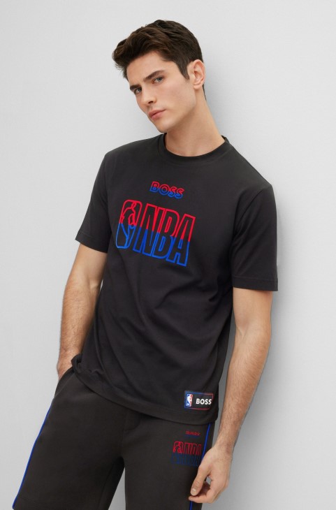 μπλουζάκι Boss & Stretch-cotton Nba