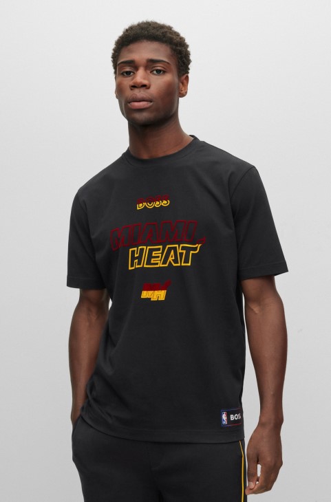 New Boss & Nba ελαστικό βαμβακερό μπλουζάκι