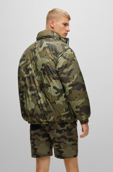 Boss & Nba αναστρέψιμο Puffer Jacket σε μεγάλη εφαρμογή
