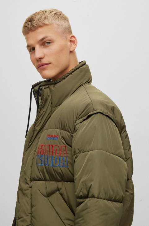 Boss & Nba αναστρέψιμο Puffer Jacket σε μεγάλη εφαρμογή

