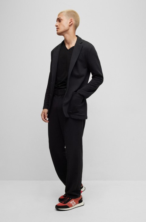 δύο πακέτα μπλουζάκια με λαιμόκοψη σε βαμβακερή φανέλα μαύρο Hugo Boss
