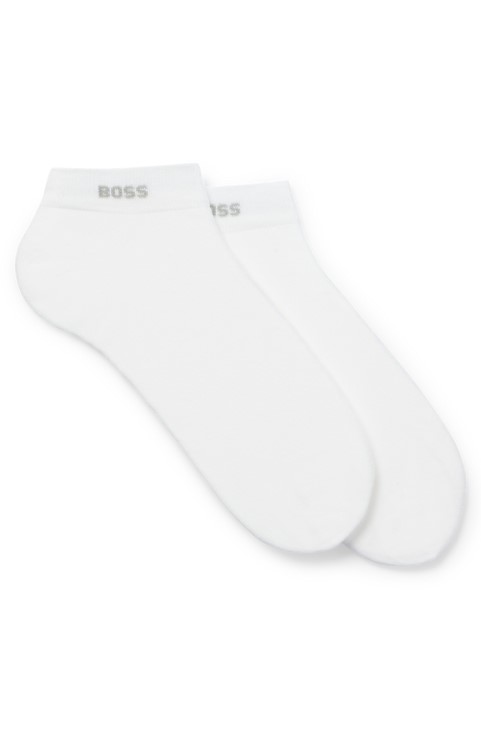 δύο πακέτα κάλτσες μέχρι τον αστράγαλο σε ελαστικό ύφασμα Hugo Boss λευκό