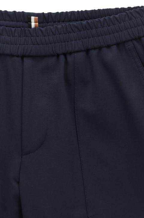 παντελόνι με κωνική εφαρμογή σε Stret Jersey σκούρο μπλε Hugo Boss
