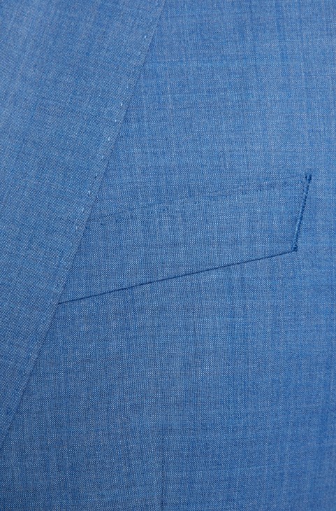 κοστούμι τριών κομματιών Slim-fit σε παρθένο μαλλί Hugo Boss Blue
