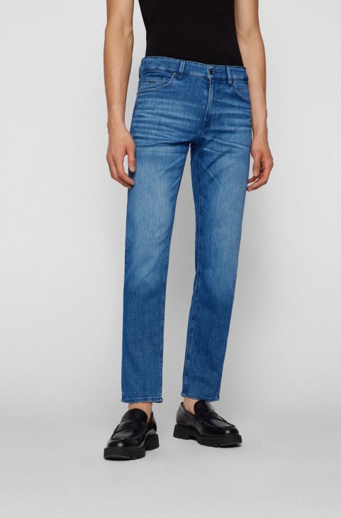 τζιν κανονικής εφαρμογής Hugo Boss σε μπλε ιταλικό κασμίρ μπλε τζιν