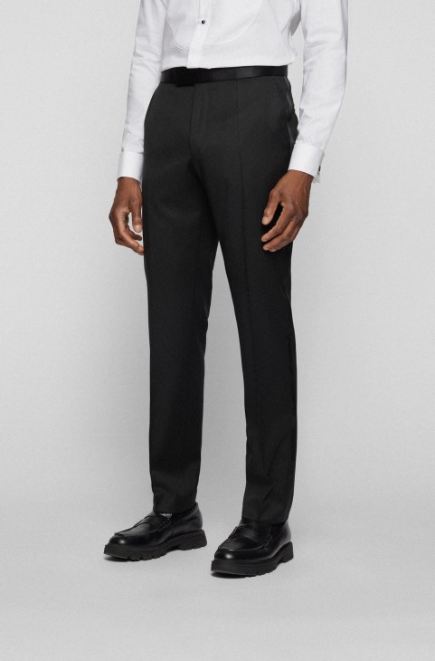 κανονικό σμόκιν παντελόνι σε παρθένο μαλλί Serge Black Hugo Boss