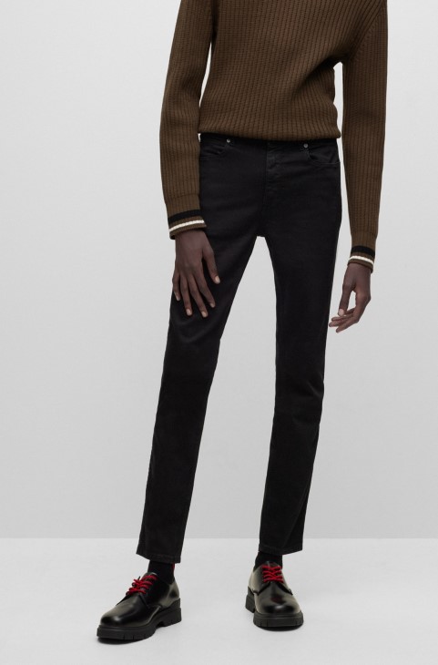 Hugo Boss μαύρο εξαιρετικά λεπτό τζιν σε τζιν άνεσης