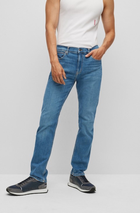 Slim-fit τζιν σε μπλε Super-stretch τζιν Hugo Boss γαλάζιο