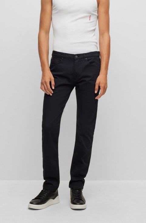 μαύρο τζιν Hugo Boss Slim-fit σε μαύρο Comfort-stretch τζιν